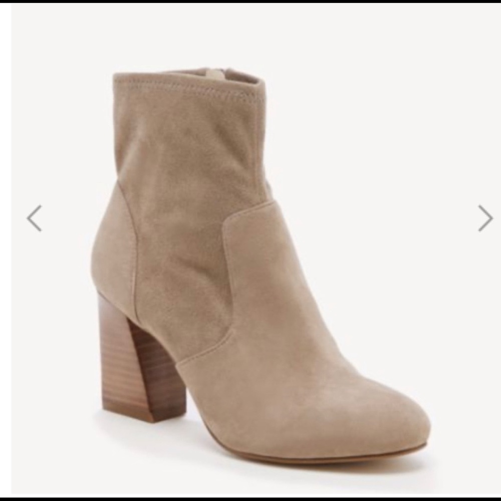 Sole Society Cassidy Suede Taupe Beige Bootie Booties Boots 7